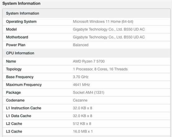 AMD锐龙7 5700首曝：5700G的阉割版