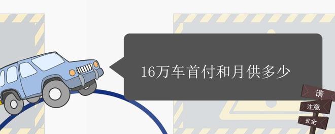 16万车首付和月供多少