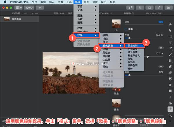 Pixelmator Pro?教程「114」，如何在 Pixelmator Pro?中应用颜色控制效果？