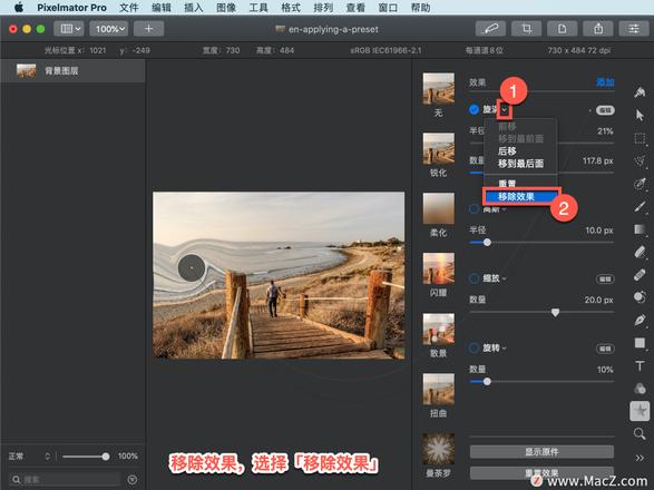 Pixelmator Pro?教程「111」，如何在 Pixelmator Pro?中应用漩涡效果？