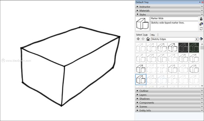 在SketchUp草图大师中创建第一个3D模型方法教程