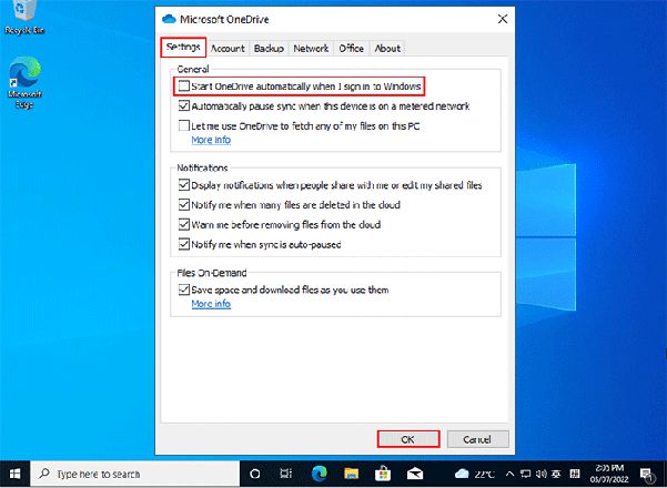 如何阻止OneDrive在Windows10中启动时打开