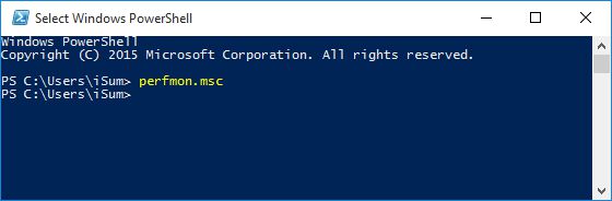 通过 PowerShell 打开性能监视器