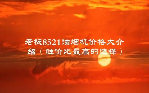 老板8521油烟机价格大介绍（性价比最高的选择）