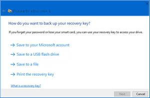 如何在Windows10中检索BitLocker恢复密钥